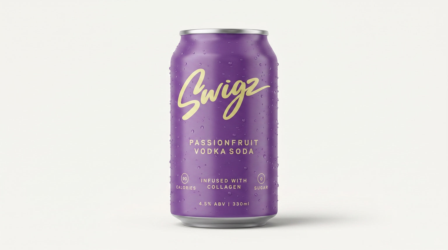 Swigz vodka soda can on ice