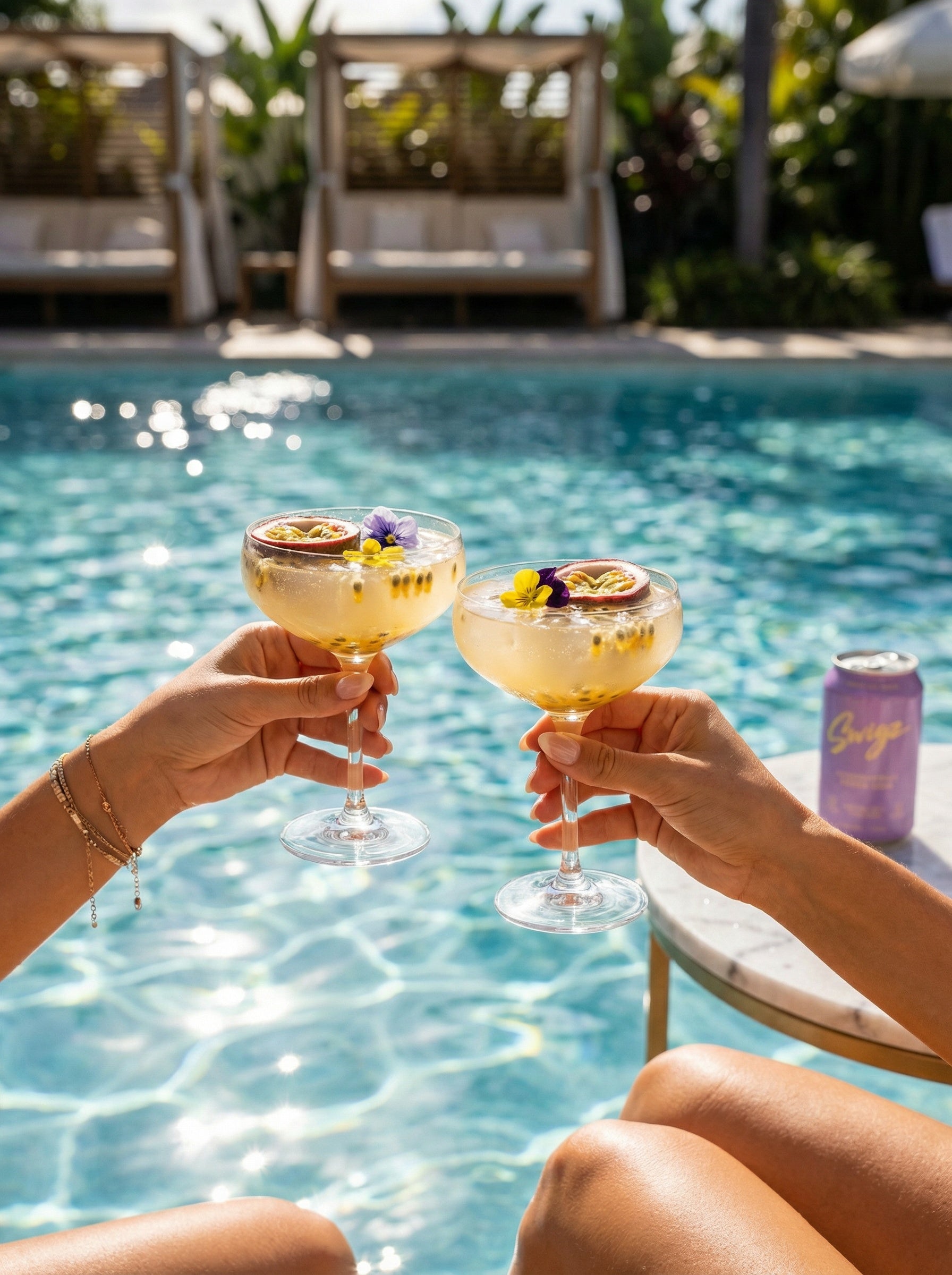 Swigz Passionfruit vodka soda cocktail in hand